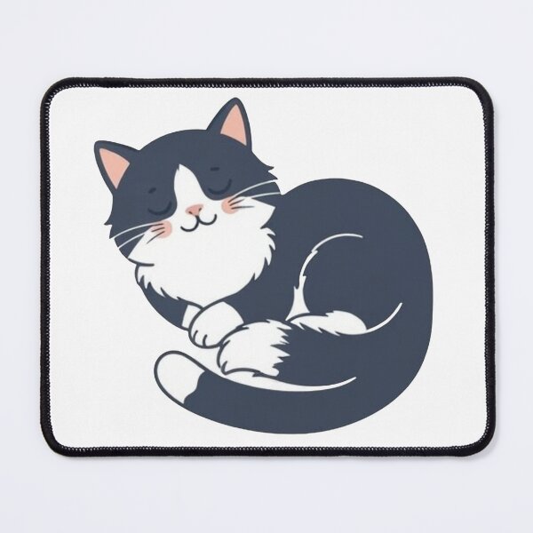 Item preview, Cozy Sleeping Tuxedo Cat Cute Illustration designed and sold by ThePrintArt.