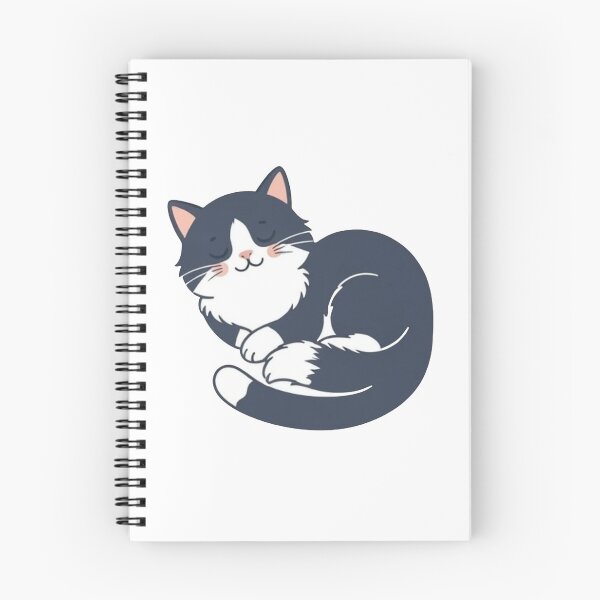 Item preview, Cozy Sleeping Tuxedo Cat Cute Illustration designed and sold by ThePrintArt.