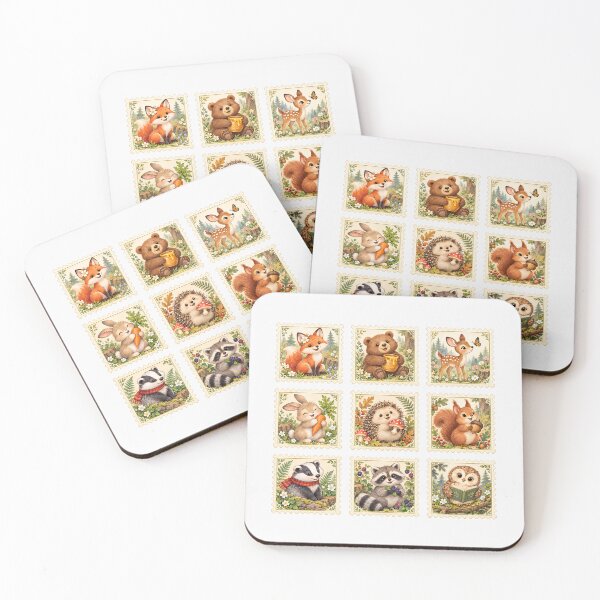Item preview, Forest Animals Postage designed and sold by naragonkanok.