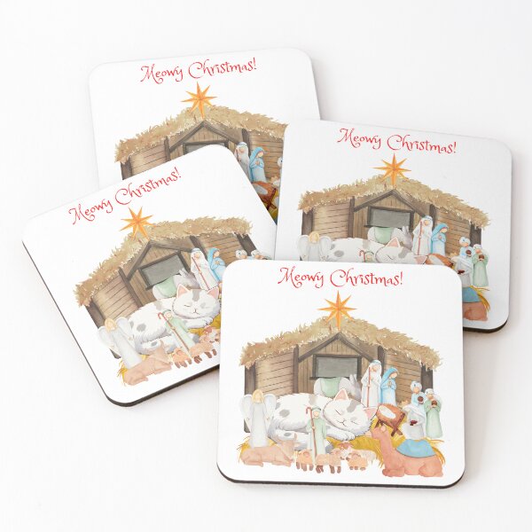 Item preview, Meowy Christmas Cat in a Christian Nativity Set designed and sold by MYCatStuff.