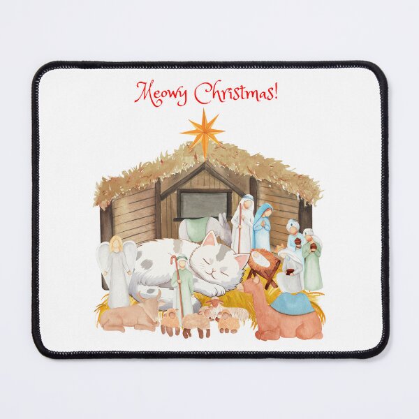 Item preview, Meowy Christmas Cat in a Christian Nativity Set designed and sold by MYCatStuff.
