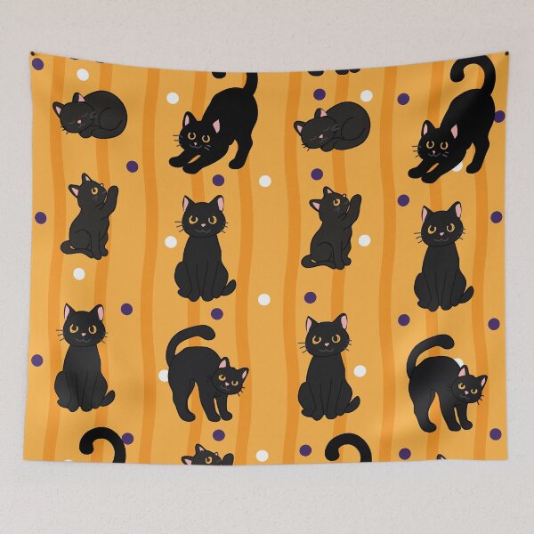 Item preview, Black cat pattern designed and sold by fluffyfamcraft.