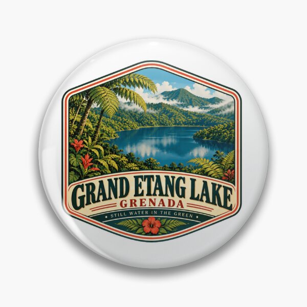 Item preview, Grand Etang Lake Grenada Still Water In The Green Caribbean Travel Souvenir designed and sold by Simsimah26Parks.