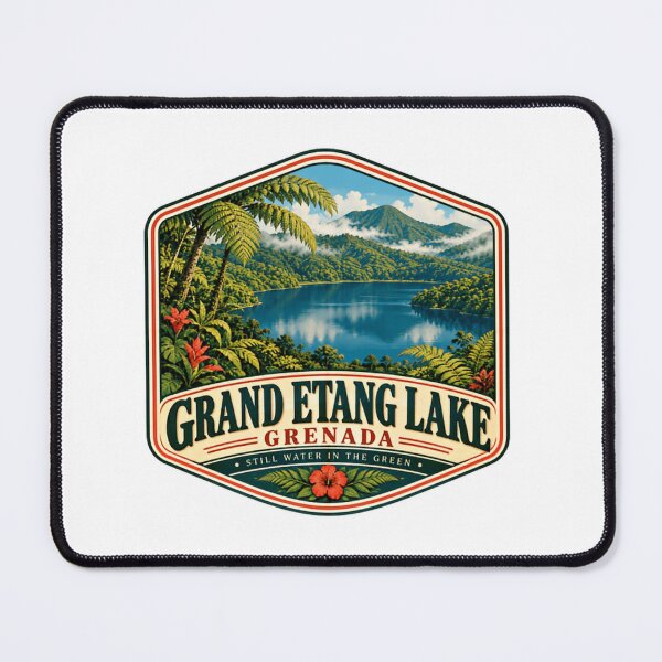 Item preview, Grand Etang Lake Grenada Still Water In The Green Caribbean Travel Souvenir designed and sold by Simsimah26Parks.