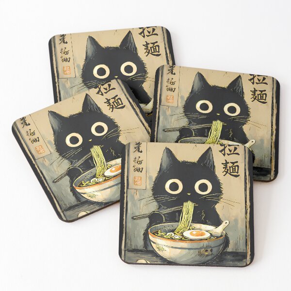 Item preview, Kawaii Ramen Cat Japanese Noodles designed and sold by Magisolution.