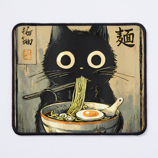 Item preview, Kawaii Ramen Cat Japanese Noodles designed and sold by Magisolution.