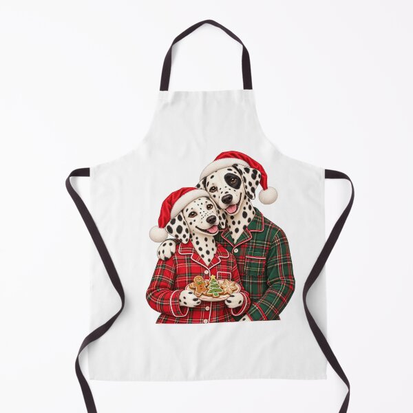 Item preview, Dalmatian Christmas Couple in Plaid Pajamas designed and sold by skyartdesign.