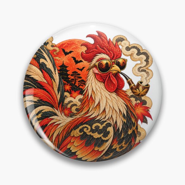 Item preview, Halloween Rooster with Sunglasses, Spooky Autumn Art designed and sold by Sleepy Safari.