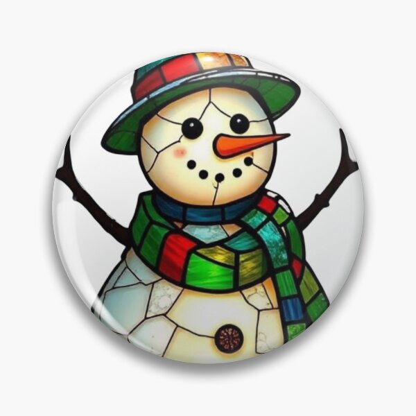 Item preview, Muñeco de nieve de cristal, arte navideño de invierno designed and sold by Robert Lucio.