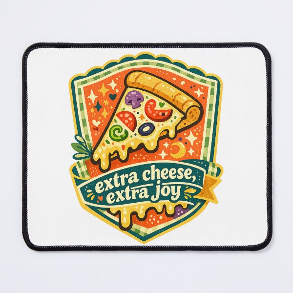 Item preview, Extra Cheese Extra Joy Funny Pizza Lover Retro Food Design designed and sold by inkoutninja.