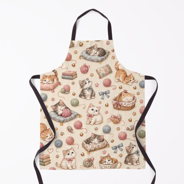 Item preview, Cozy Cats – Cute Kittens & Yarn Pastel Pattern designed and sold by HO•Designs.