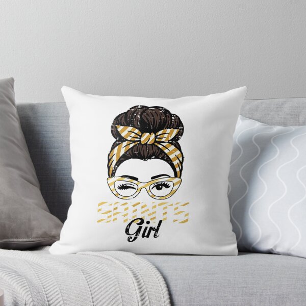 Item preview, Saints Girl Black Gold Football Fan Pride designed and sold by ImeldaSparks.