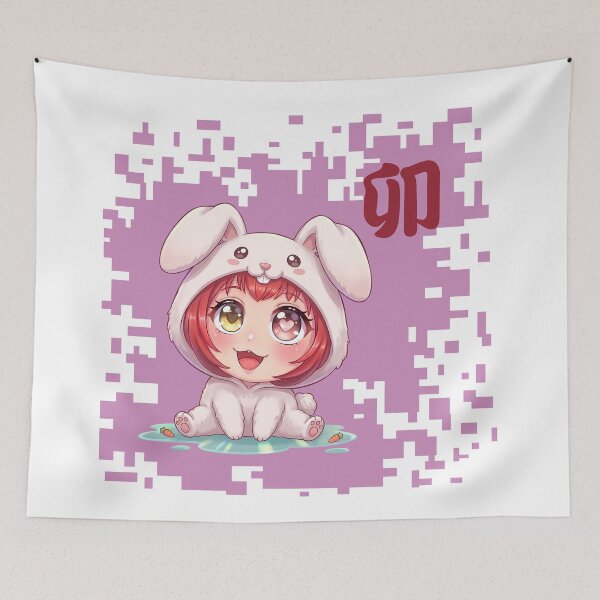 Item preview, Kawaii Japanese Zodiac rabbit – Year of the rabbit designed and sold by Neo Japonism Art.