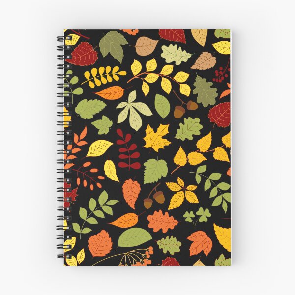 Item preview, Colorful Autumn Leaves Black Desk Mat Cozy Fall Botanical designed and sold by FestivityFinds.