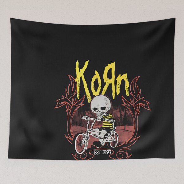 Item preview, Korn Nu Metal Band Skeleton Bike Ride Rock designed and sold by MaryellenBarney.