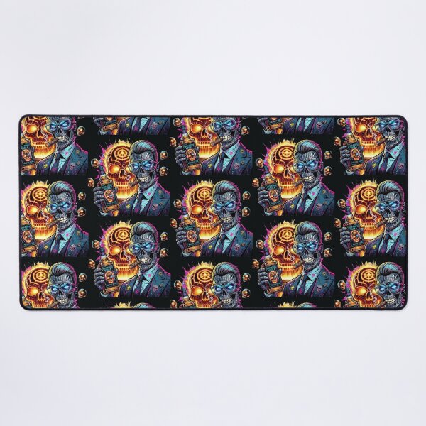 Item preview, Halloween Cyber Skull Vodka Cigar Glasses designed and sold by Voodoo Store Paranormal Collections.