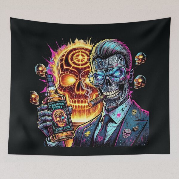 Item preview, Halloween Cyber Skull Vodka Cigar Glasses designed and sold by Voodoo Store Paranormal Collections.