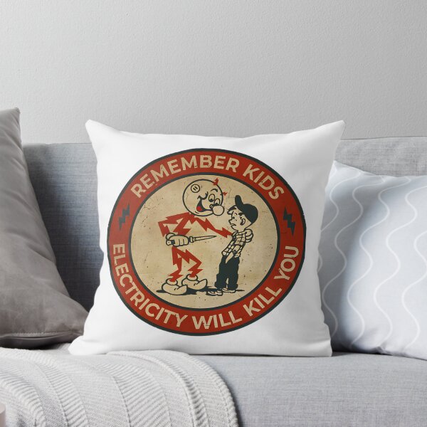 Item preview, Vintage Electricity Warning Sign Design for Kids Safety designed and sold by Ahmed Saeed.