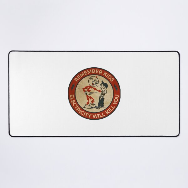 Item preview, Vintage Electricity Warning Sign Design for Kids Safety designed and sold by Ahmed Saeed.