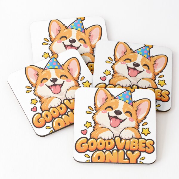 Item preview, Good Vibes Only - Happy Corgi Dog designed and sold by Visual Dept..