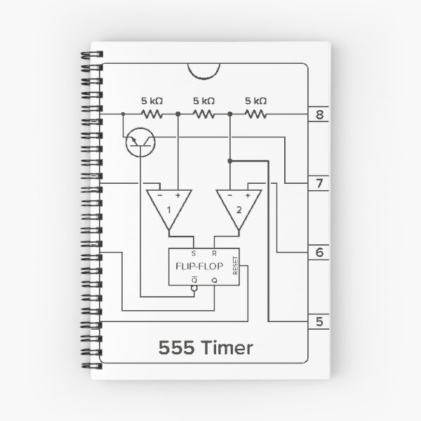 Artikelvorschau, 555-Timer-Diagramm - schwarz entworfen und verkauft von Jagaroth.