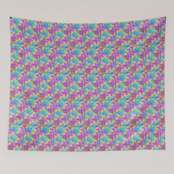 Item preview, Colorful Rainbow Floral Abstract Pattern designed and sold by EthanticProduct.
