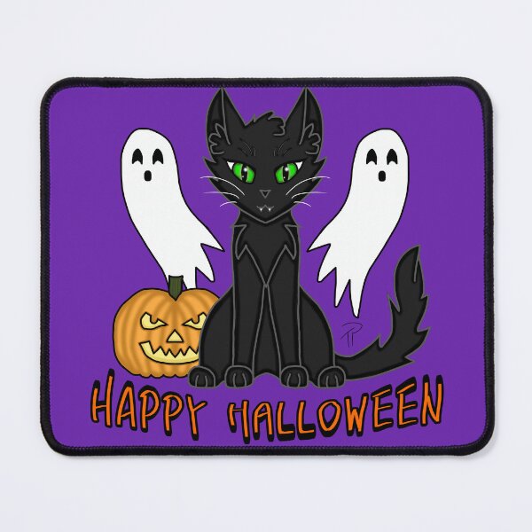Item preview, Happy Halloween Black Cat Ghosts Jack-O'-Lantern designed and sold by lilpoltergeist.