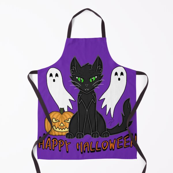 Item preview, Happy Halloween Black Cat Ghosts Jack-O'-Lantern designed and sold by lilpoltergeist.