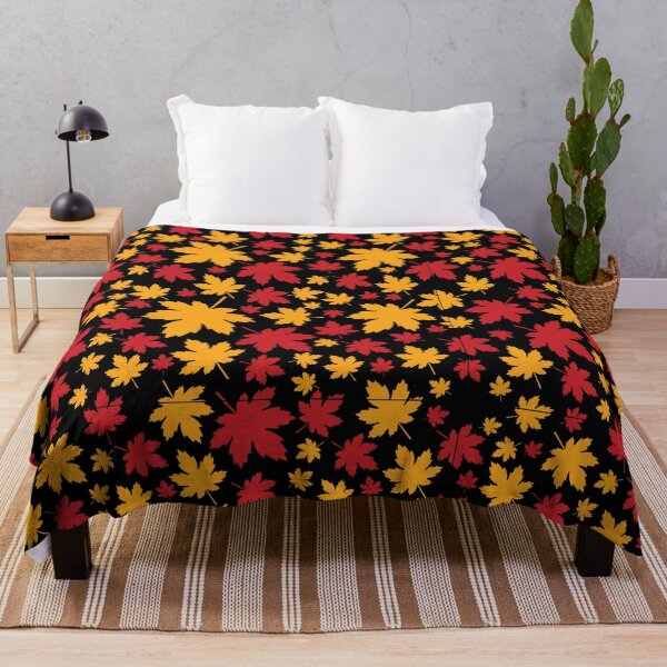 Item preview, Red Gold Autumn Maple Leaf designed and sold by FestivityFinds.