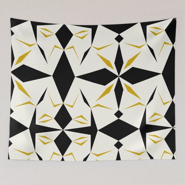 Item preview, Diagonal Gold and Blacks designed and sold by Space & Care - Art Deco GeoMetrica.