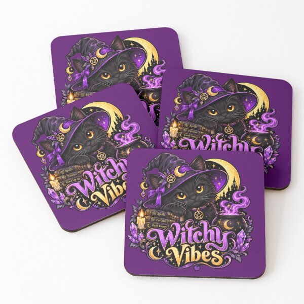Item preview, Witchy Vibes Magical Black Cat designed and sold by PixoNest.
