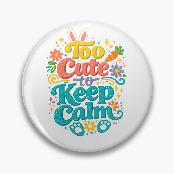 Item preview, Too Cute to Keep Calm Funny Easter Bunny Spring Retro Design designed and sold by inkoutninja.