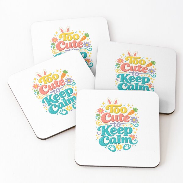 Item preview, Too Cute to Keep Calm Funny Easter Bunny Spring Retro Design designed and sold by inkoutninja.