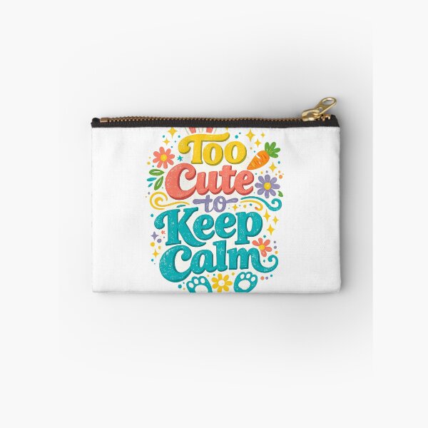 Item preview, Too Cute to Keep Calm Funny Easter Bunny Spring Retro Design designed and sold by inkoutninja.