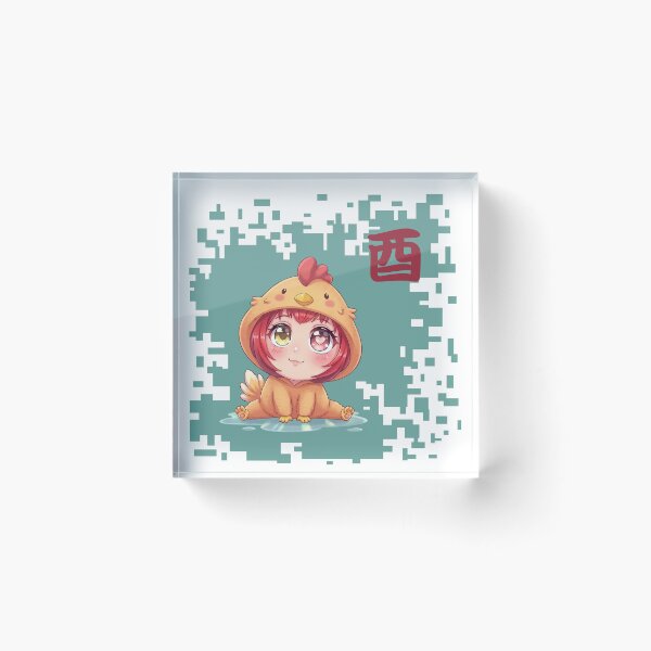 Item preview, Kawaii Japanese Zodiac chicken- Year of the chicken designed and sold by Neo Japonism Art.