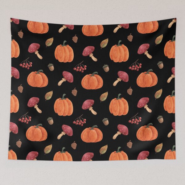 Item preview, Watercolor Autumn Pumpkin Mushroom designed and sold by FestivityFinds.