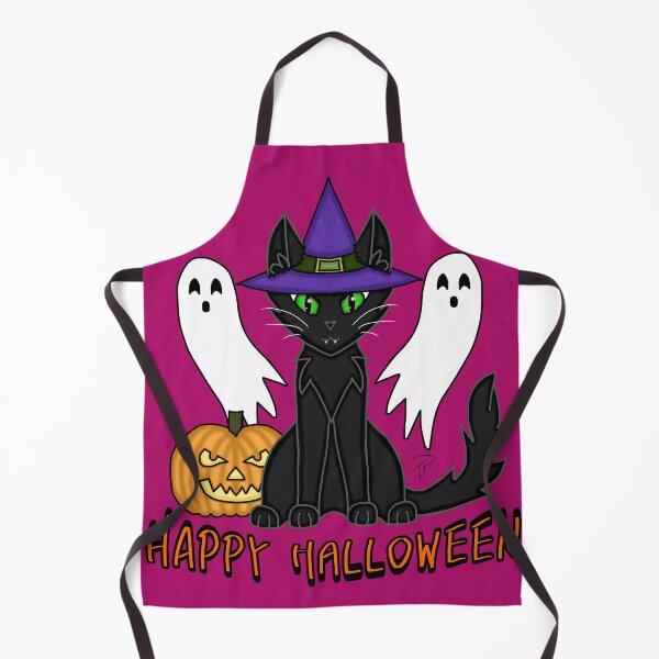 Item preview, Happy Halloween Witchy Black Cat Ghosts Jack-O'-Lantern designed and sold by lilpoltergeist.