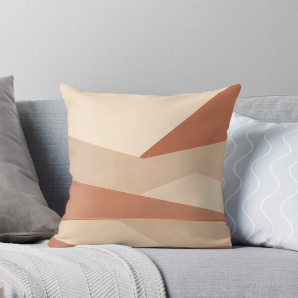 Item preview, Minimalist Terracotta Desert Mountain Landscape Art designed and sold by IntelliMindDesigns.