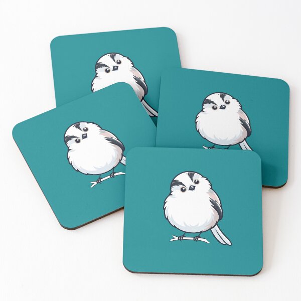 Item preview, Cute Shimaenaga Bird Minimalist Teal Aesthetic Long-Tailed Tit Art designed and sold by DuckOddity.