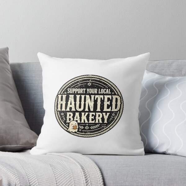 Item preview, Support Your Local Haunted Bakery - Cute Ghost Cookie Halloween Shirt designed and sold by OmniaRozza.