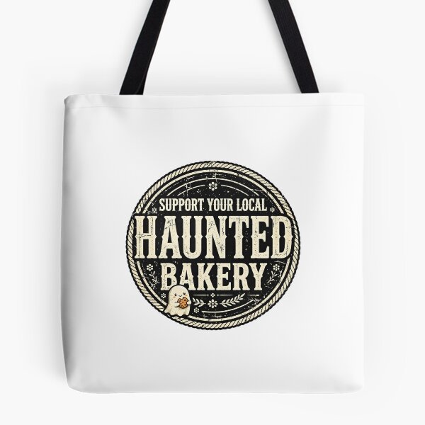 Item preview, Support Your Local Haunted Bakery - Cute Ghost Cookie Halloween Shirt designed and sold by OmniaRozza.