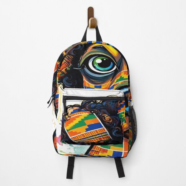 Item preview, Afro Dog with Kente Pattern - Vibrant and Colorful African Canine Art designed and sold by CACAO ROOTS CO.