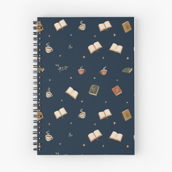 Item preview, Midnight Books and Tea Pattern designed and sold by Nurple Art.