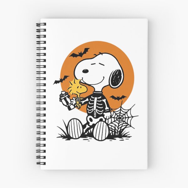 Item preview, Snoopy And Woodstock Skeleton Halloween Moon designed and sold by Foroirebouti.