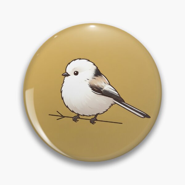 Item preview, Witty Little Fluffy Shimaenaga Bird Retro Mustard Yellow Cute Animal Art designed and sold by DuckOddity.