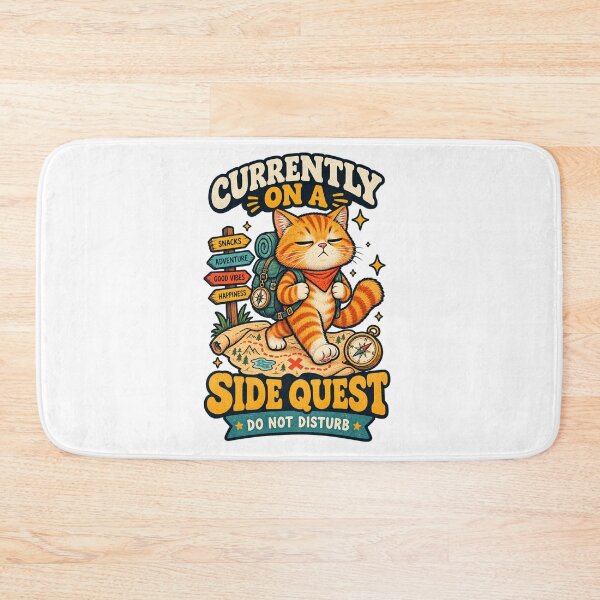 Item preview, Currently on a Side Quest Funny Cat – Do Not Disturb Retro Adventure Design designed and sold by HSE1.