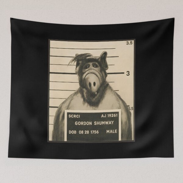 Item preview, Gordon Shumway ALF Mugshot Sketch Retro 80s  designed and sold by Sidraxoka.
