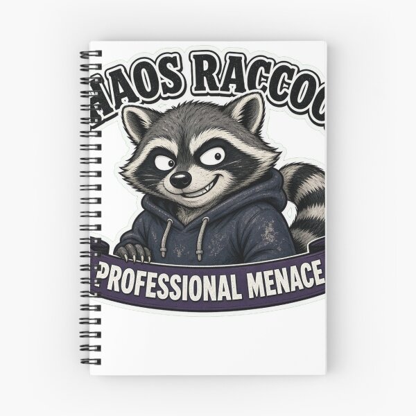 Item preview, Chaos Raccoon Professional Menace — Funny Animal Sticker Tee designed and sold by GSideArtStore.