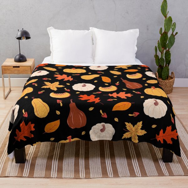 Item preview, Black Autumn Harvest Pumpkin Squash Maple Leaf designed and sold by FestivityFinds.