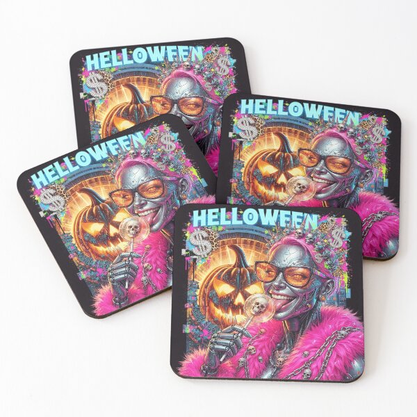 Item preview, Halloween Cyber Pink Skull Lollipop Glasses designed and sold by Voodoo Store Paranormal Collections.